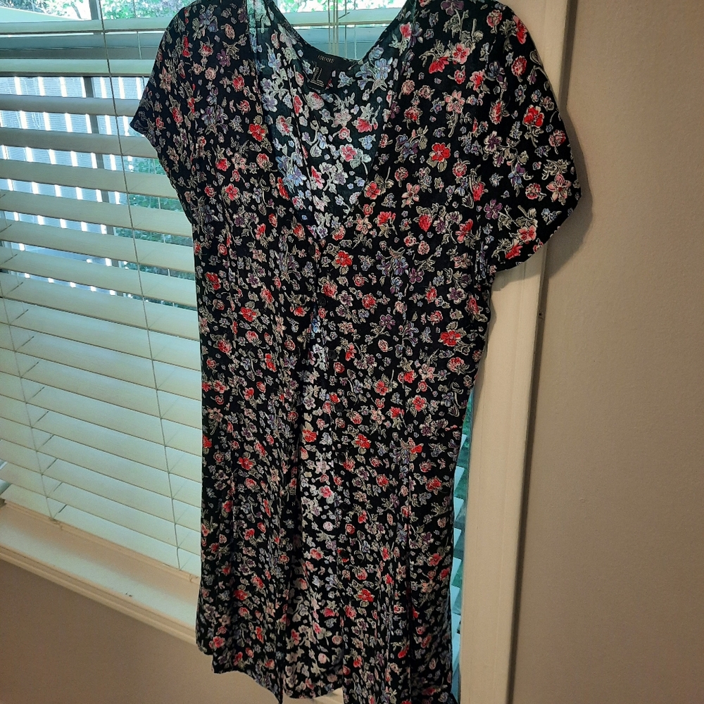 Floral Forever 21 Skater Dress with Pockets
